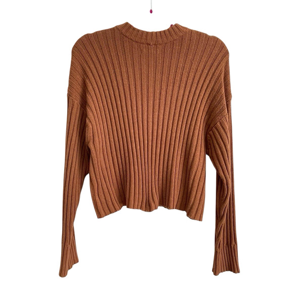 Y2K American Eagle Sweater Womens Small Ribbed Knit Fisherman Preppy Academia - Picture 5 of 9